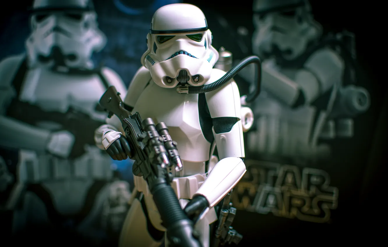 Photo wallpaper weapons, toy, Star Wars, star wars, figurine, Stormtrooper