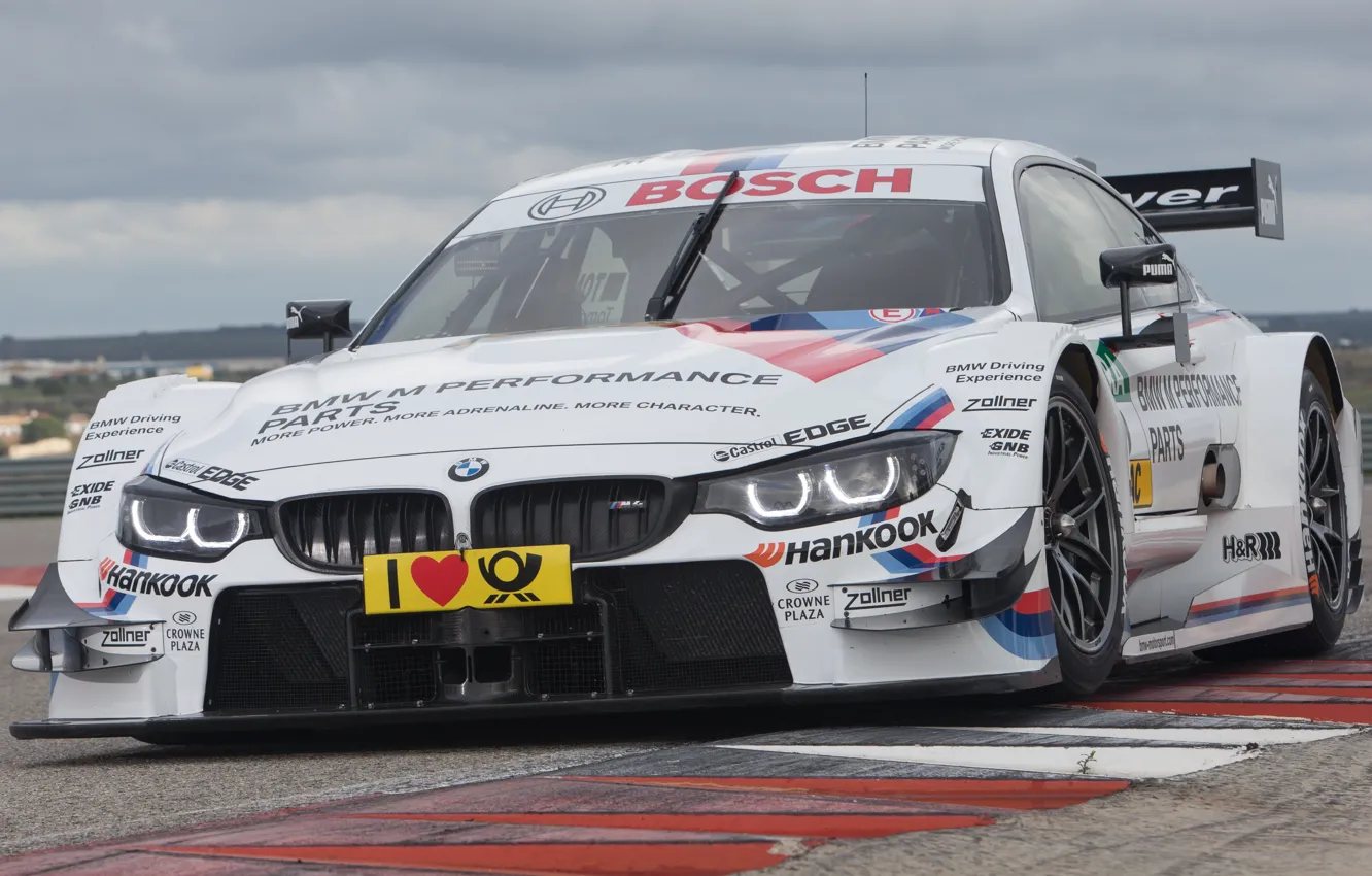 Photo wallpaper BMW, Race, Front, Day, DTM, Track