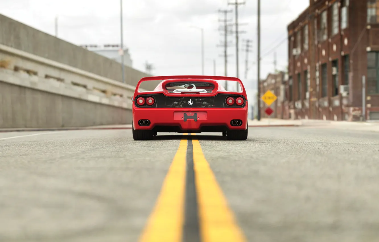 Photo wallpaper Ferrari, sports car, convertible, 1995, F50, Ferrari F50