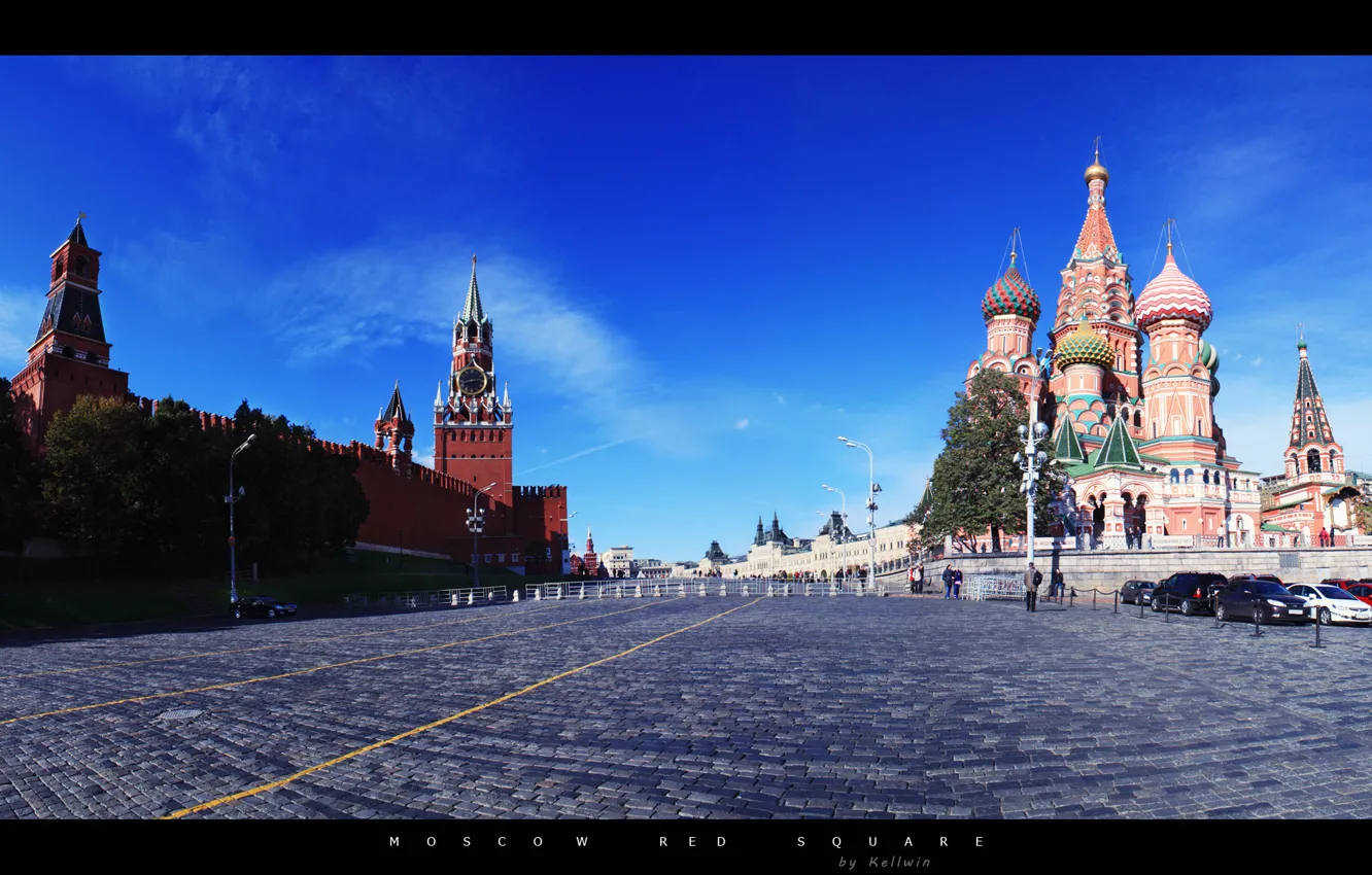 Photo wallpaper landscape, view, The city, Moscow, City, Russia, Red square, Russia