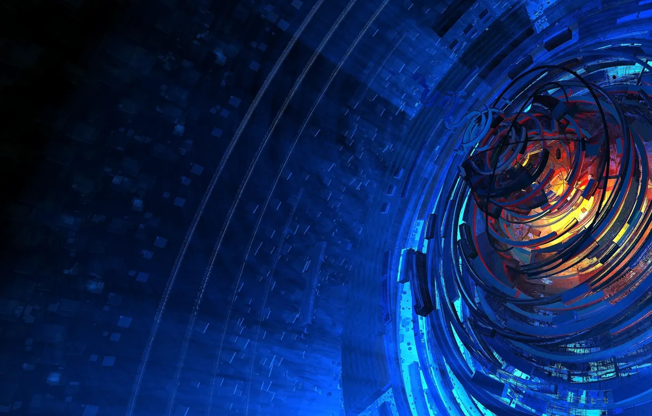 Photo wallpaper light, circles, the explosion, -