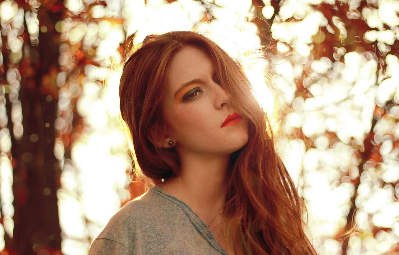 Photo wallpaper look, girl, portrait