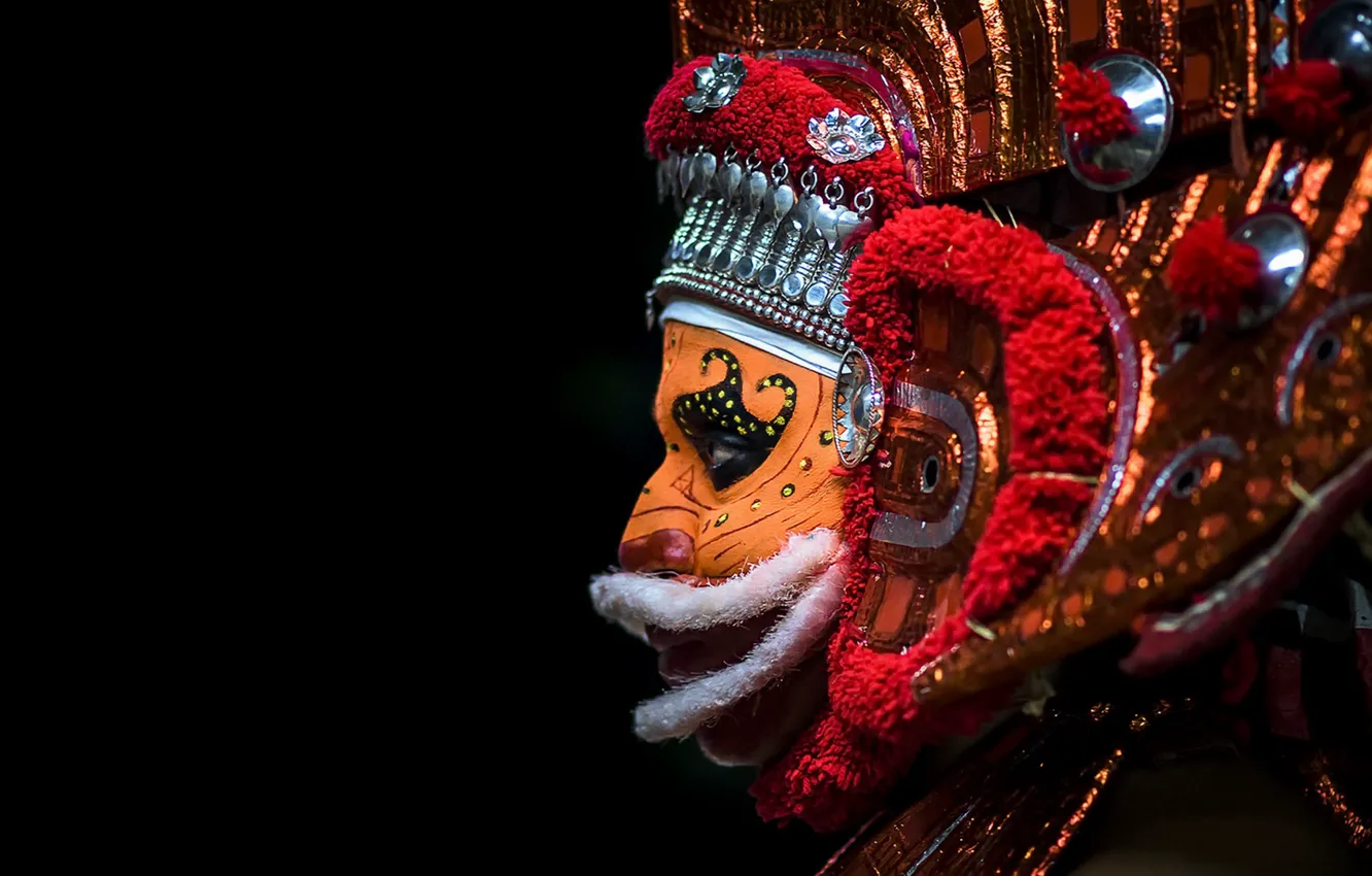 Photo wallpaper background, people, mask