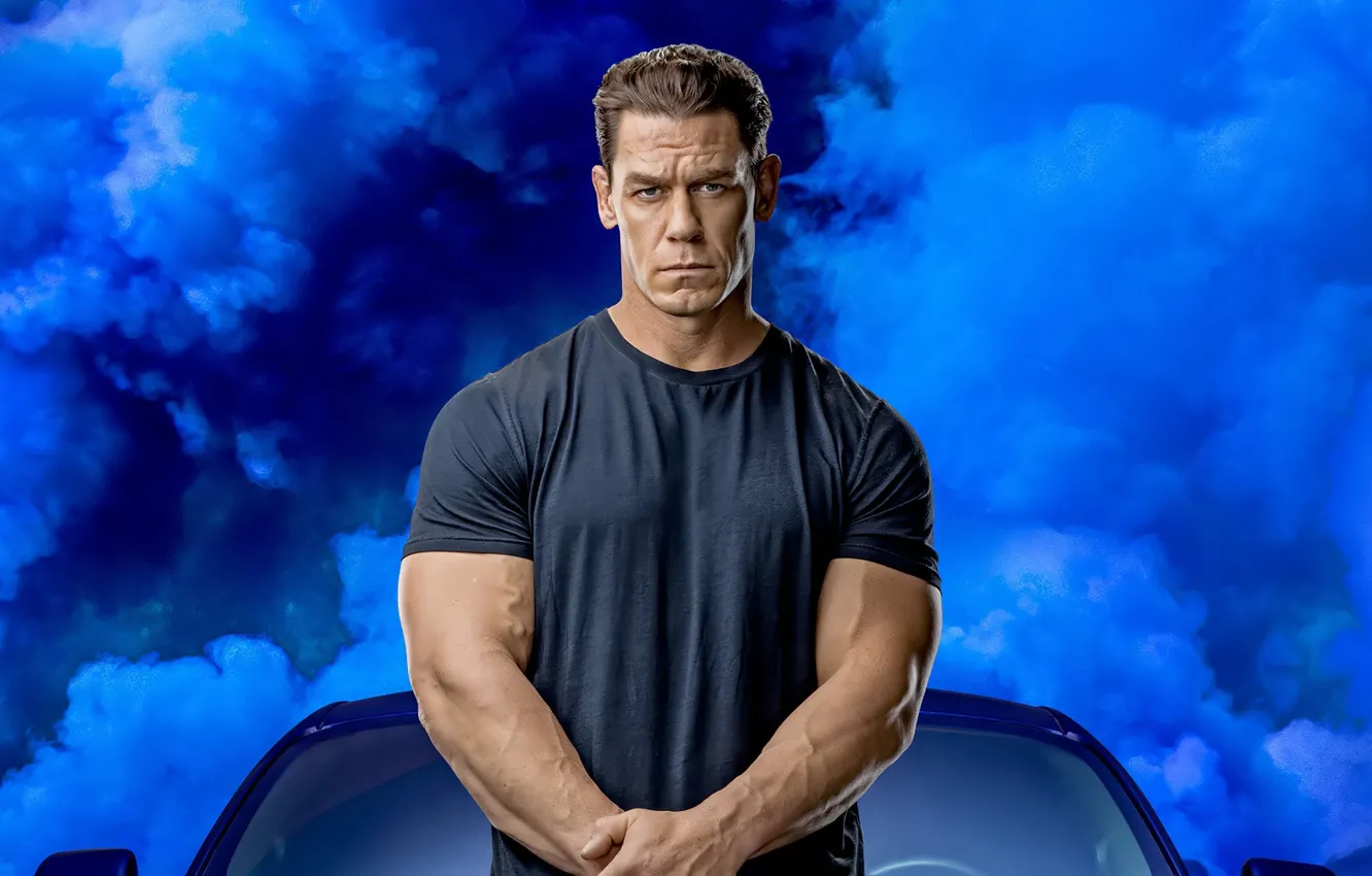 Photo wallpaper male, blue smoke, The fast and the furious 9, Fast & Furious 9