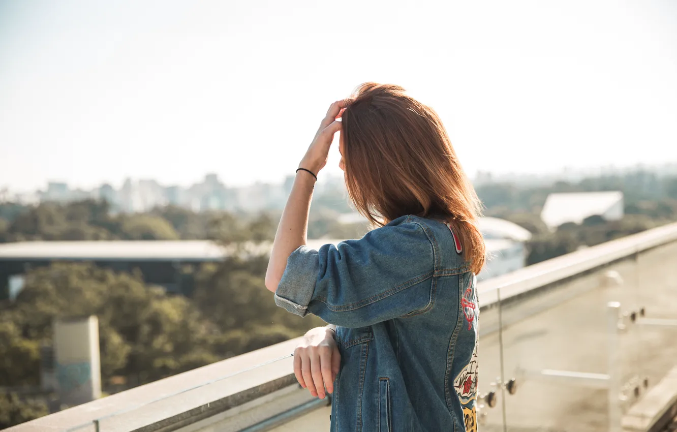 Photo wallpaper pose, red, Karol Queiroz