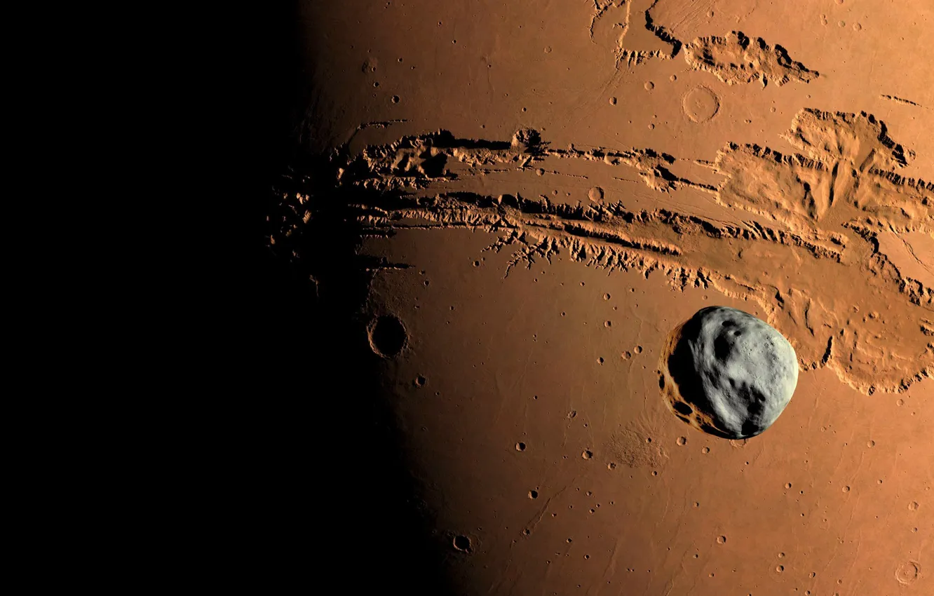Photo wallpaper photo, planet, canyon, Mars, meteorites, NASA