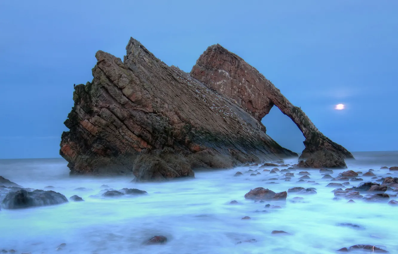 Photo wallpaper sea, landscape, rocks