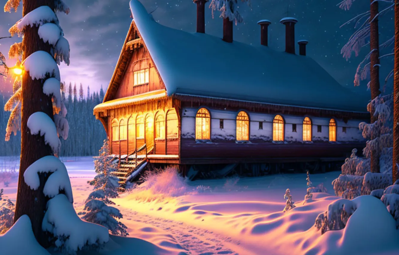 Photo wallpaper forest, nature, siberia