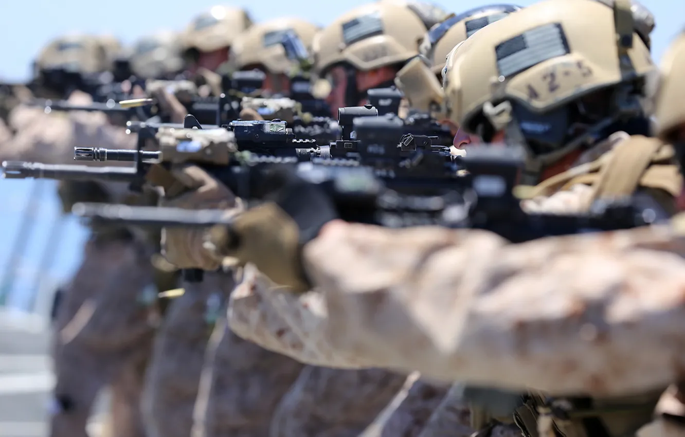 Photo wallpaper weapons, army, soldiers