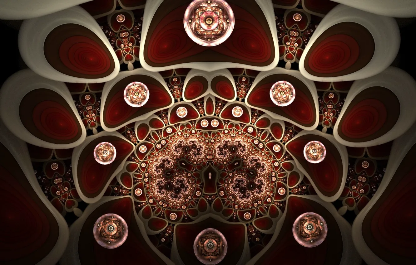 Photo wallpaper pattern, fractal, figures