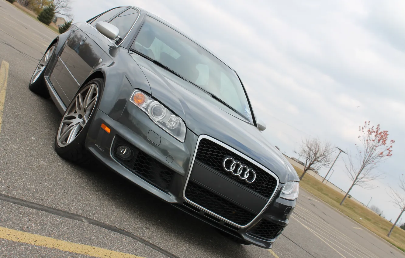 Photo wallpaper background, tuning, car, compact, Audi RS4, sports-oriented, prestigious