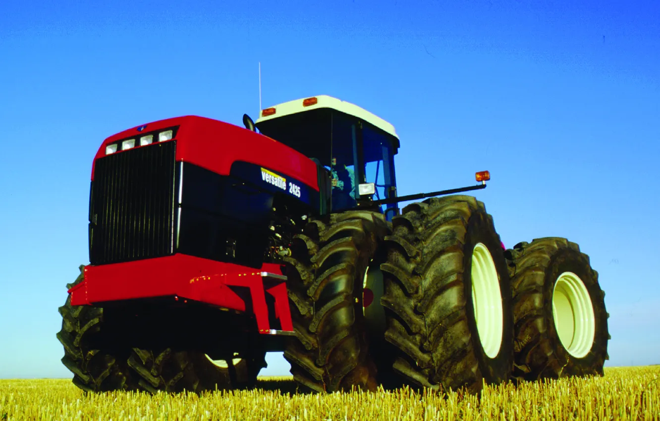 Photo wallpaper field, Large, wheel, tractor, versatile