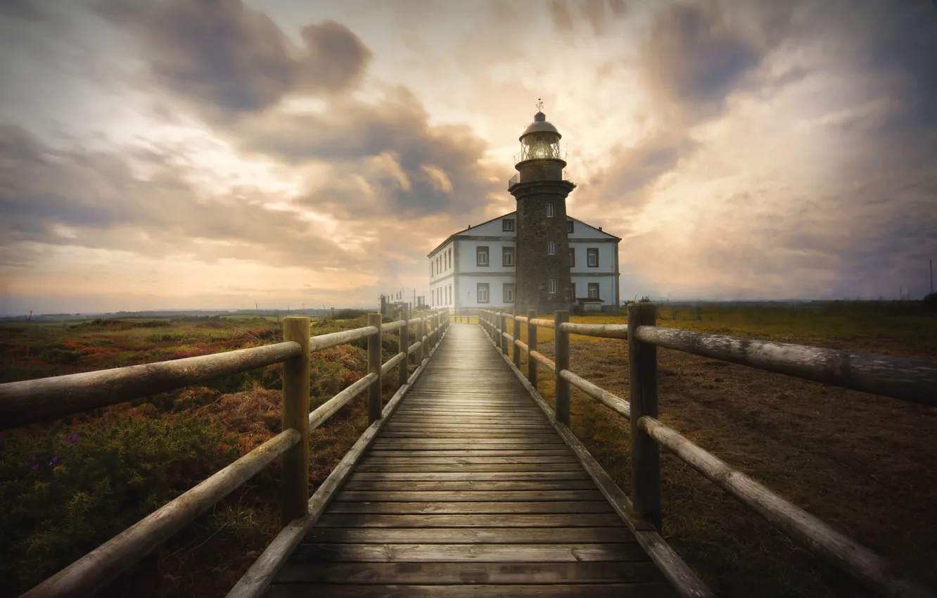 Photo wallpaper sky, lighthouse, Avilés, Lighthouse cabo de Peñas