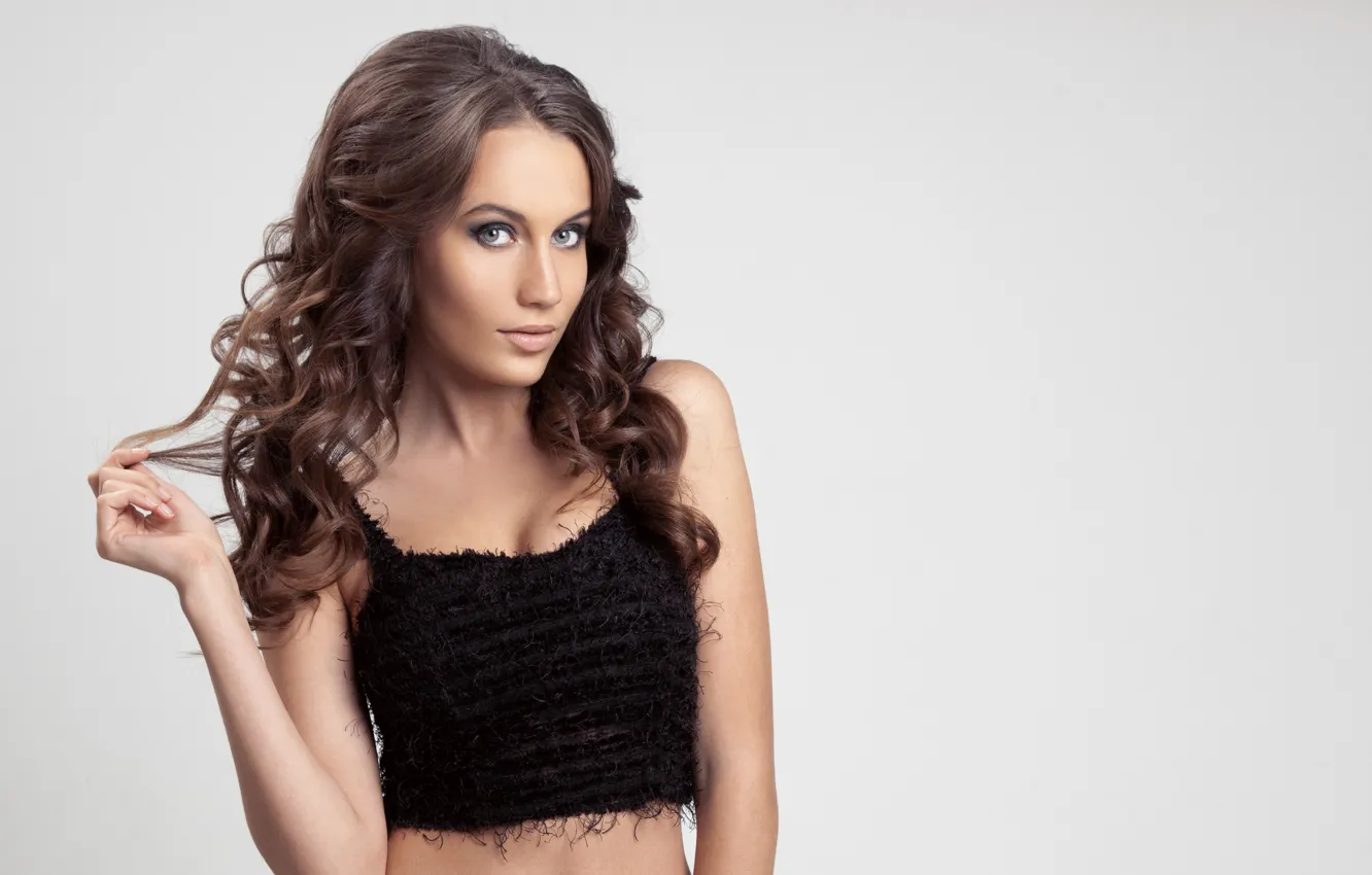 Photo wallpaper woman, beautiful, hair, makeup