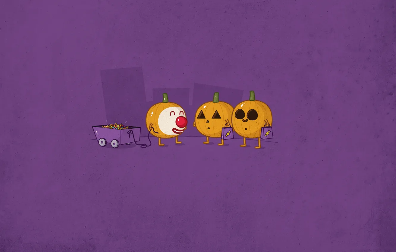 Photo wallpaper holiday, cars, candy, Halloween, pumpkin, Halloween, faces