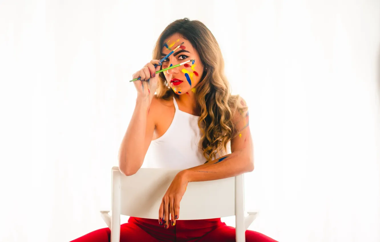 Photo wallpaper girl, portrait, Analía