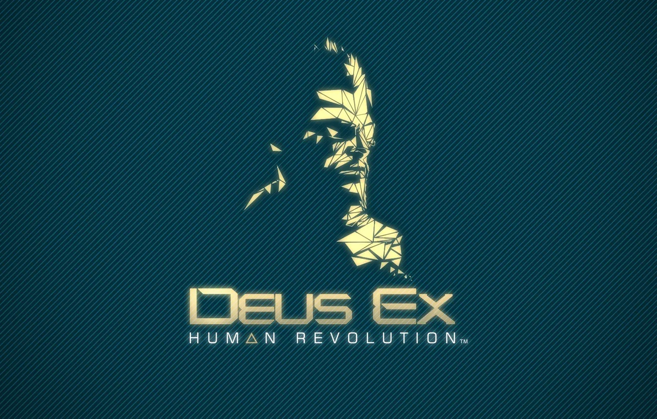 Photo wallpaper logo, human revolution, deus ex, Adam Jensen, fan art