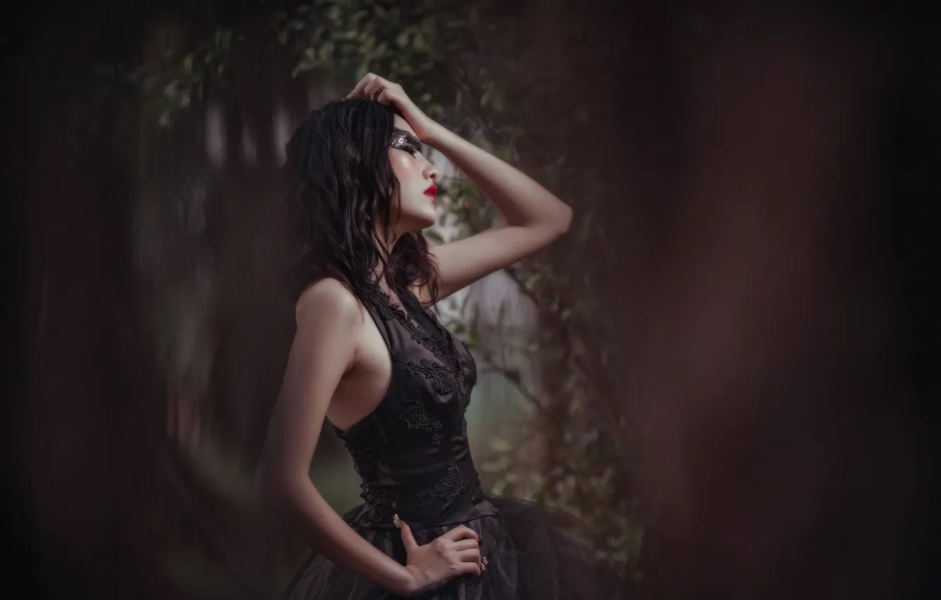 Photo wallpaper girl, mood, Asian