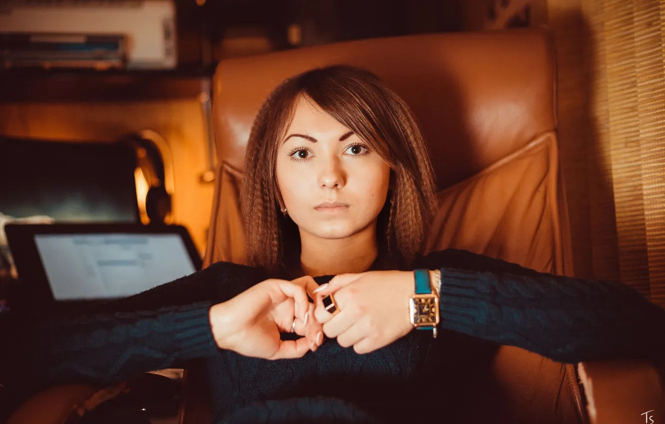 Photo wallpaper girl, watch, ring, photographer, girl, photography, photographer, Tselovalnikov Ilya