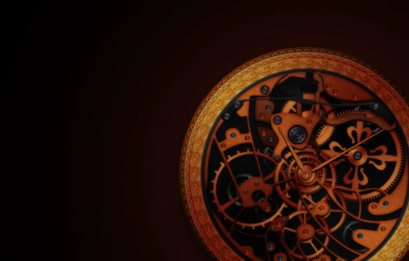Photo wallpaper time, watch, mechanism