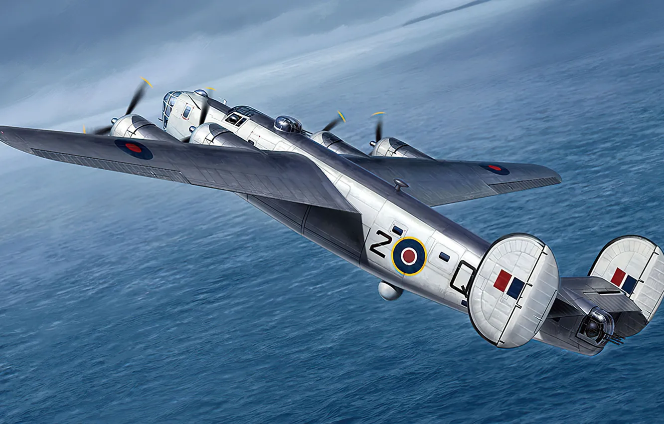 Photo wallpaper art, airplane, painting, aviation, WW2, Liberator