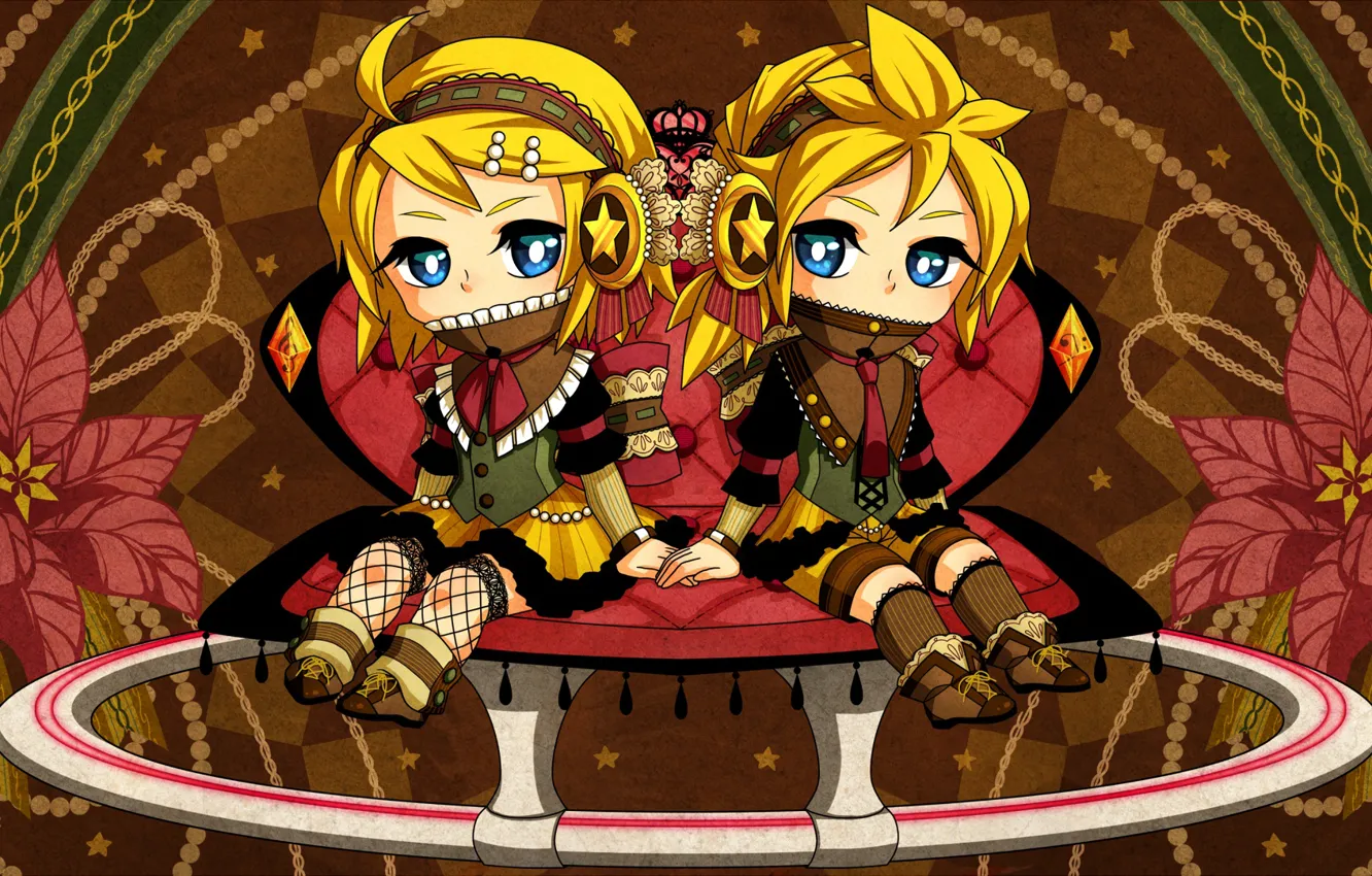 Photo wallpaper anime, vocaloid, two, Vocaloid, boy and girl