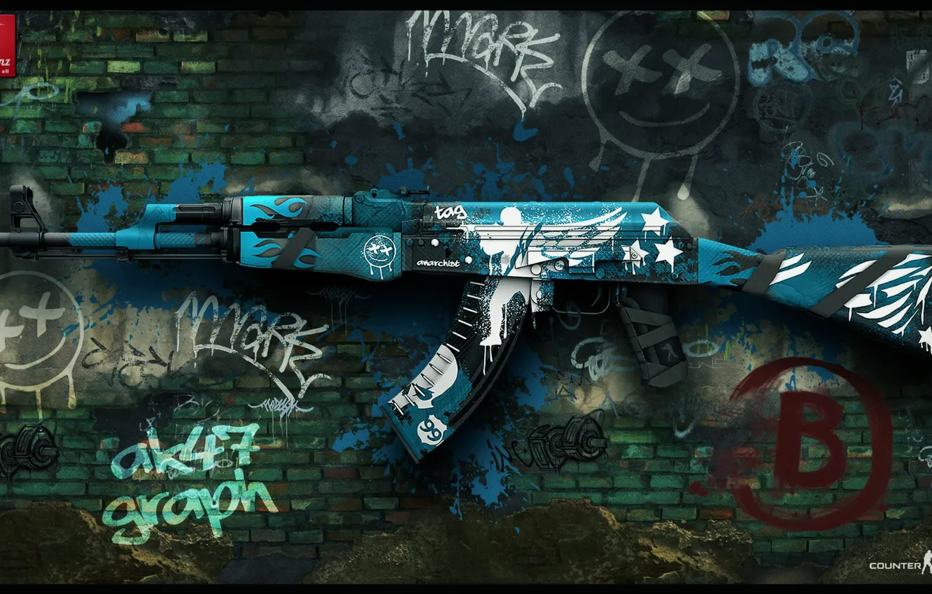 Photo wallpaper Valve, Counter-Strike, csgo, CS:GO, Global Offensive, AK 47