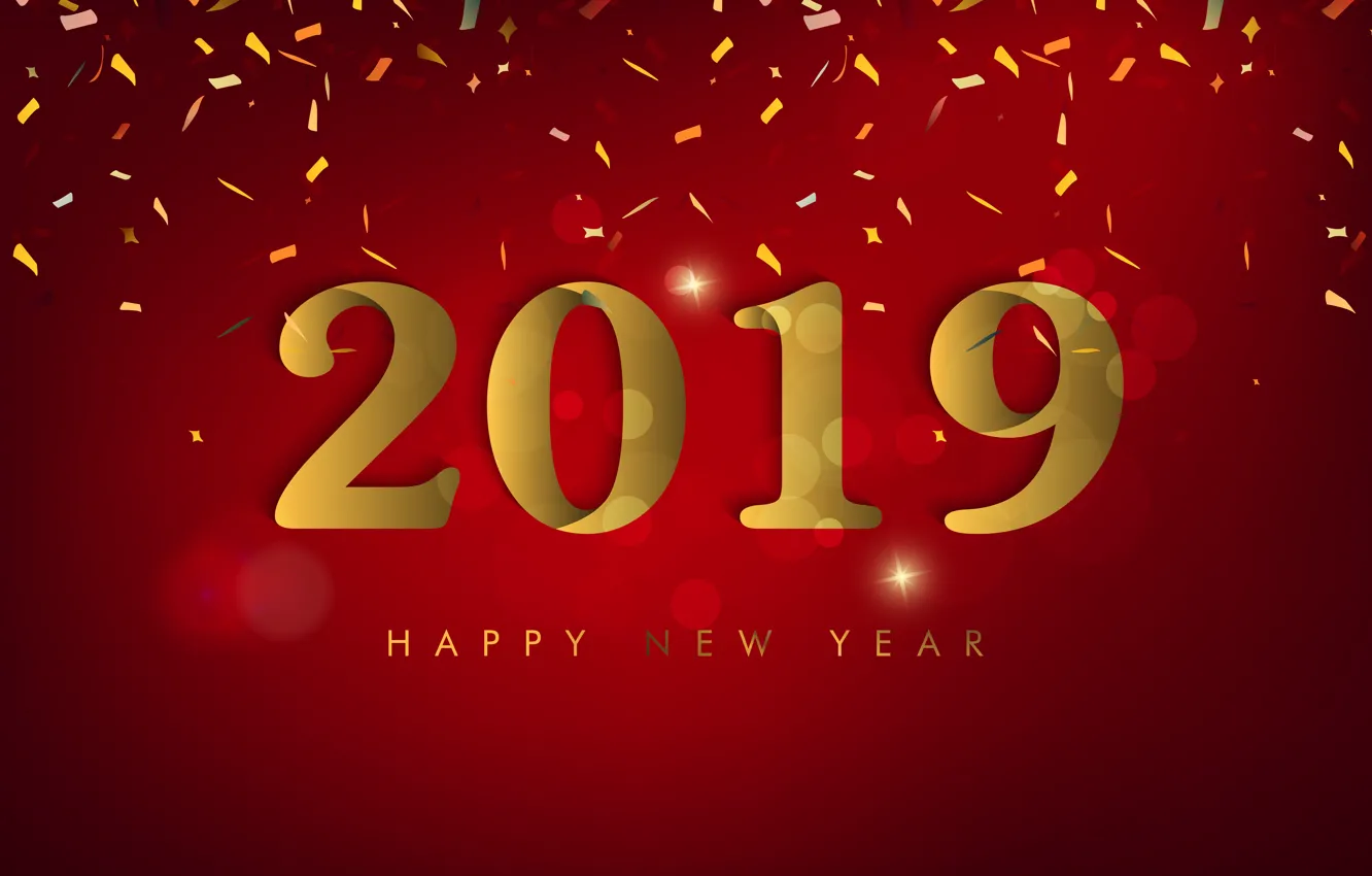 Photo wallpaper red, background, gold, new year, figures, red, golden, background