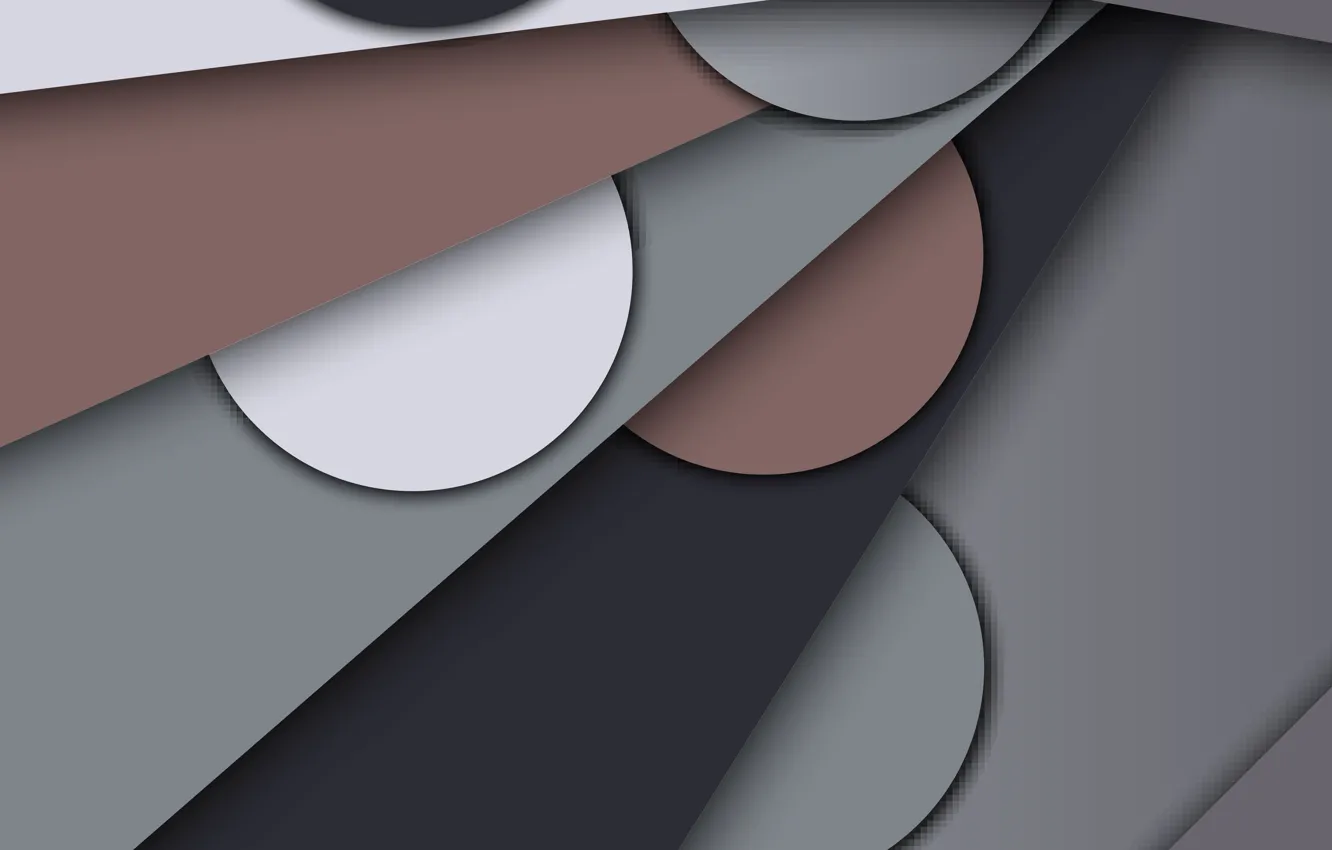 Photo wallpaper circles, vector, abstract, white, geometry, black, design, grey