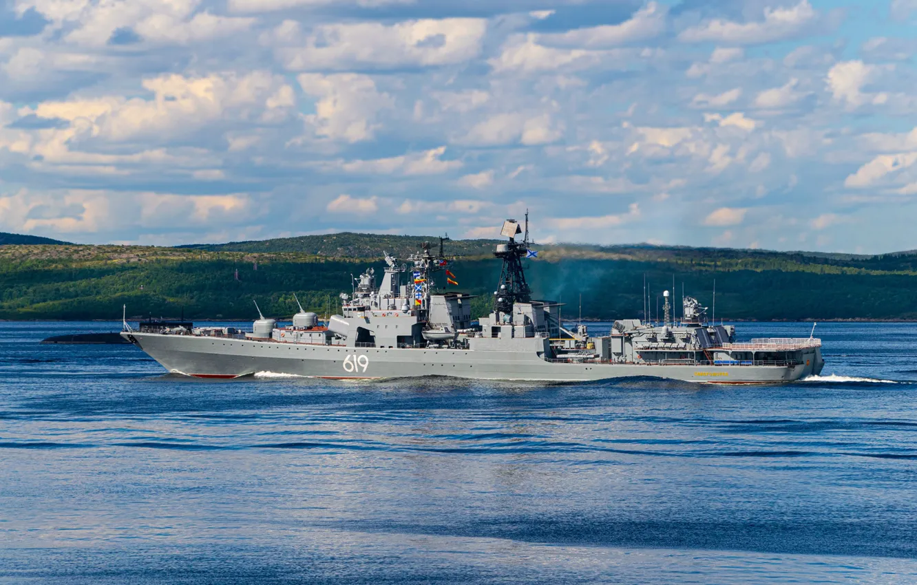 Photo wallpaper ship, large, anti-submarine, Severomorsk