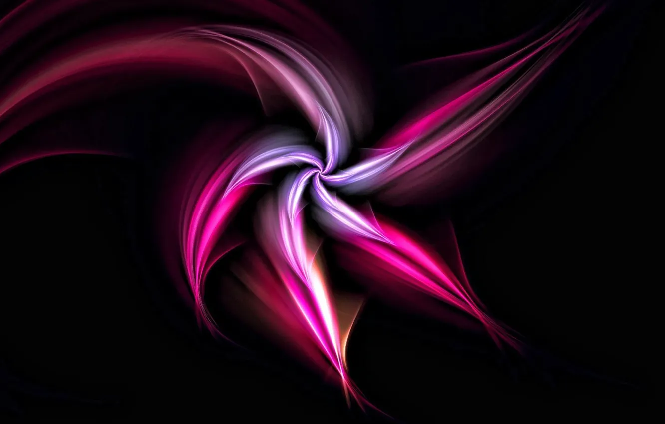 Photo wallpaper rays, flowers, abstraction