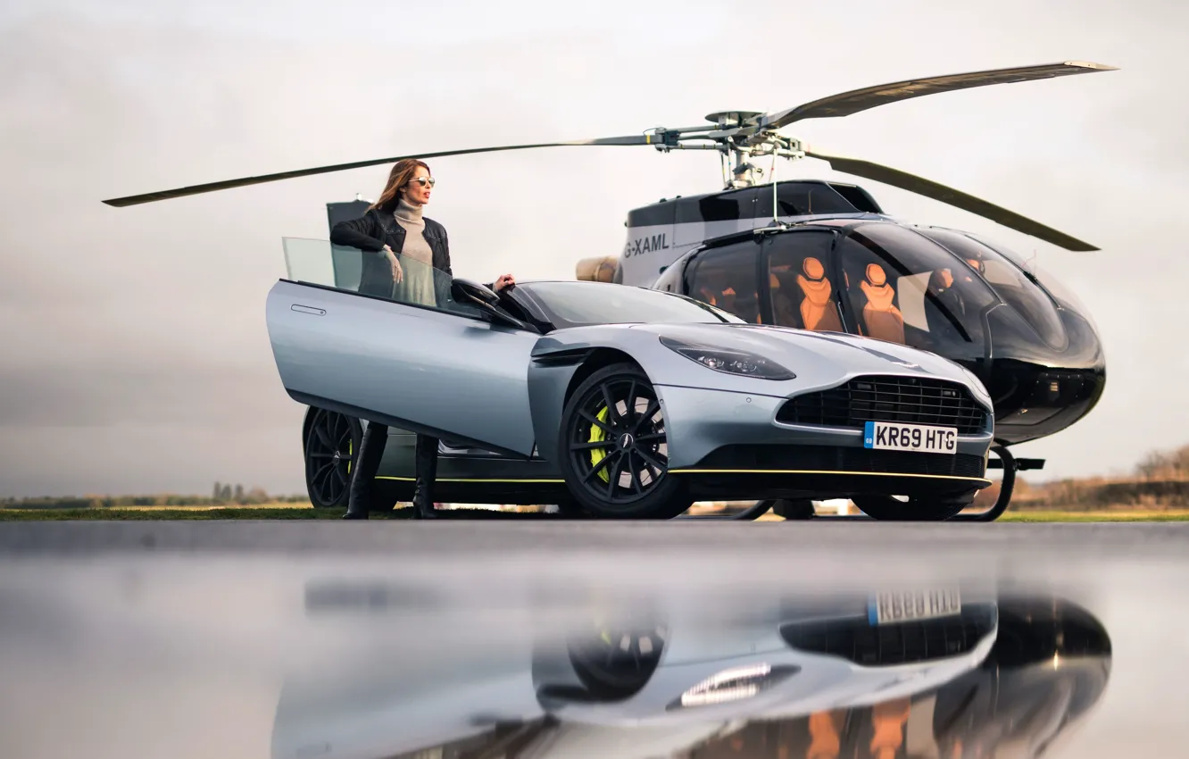 Photo wallpaper Aston Martin, Aston Martin, helicopter, ACH130 Aston Martin Edition, VIP-helicopter, Stirling Green, Airbus Corporate Helicopters