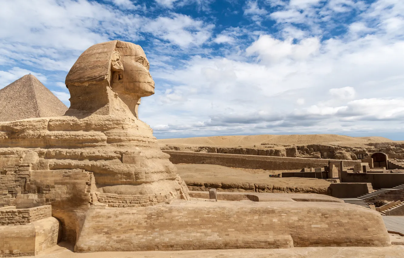Photo wallpaper Giza, Pharaoh, Egypt, Egypt, Sphinx, Sphinx, Cairo, Giza