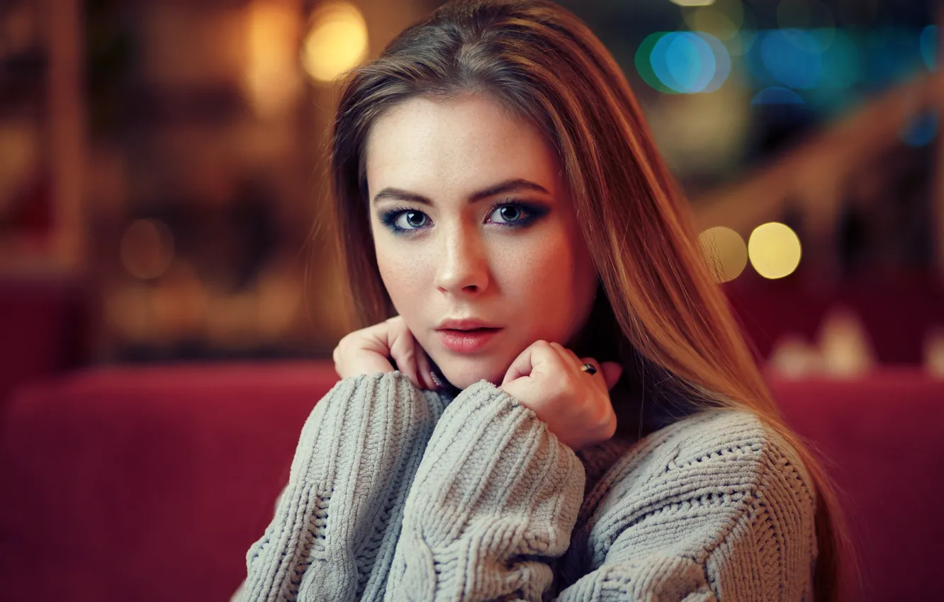 Photo wallpaper freckles, sponge, the beauty, Yana, Evgeniy Bulatov, Evgeny Bulatov