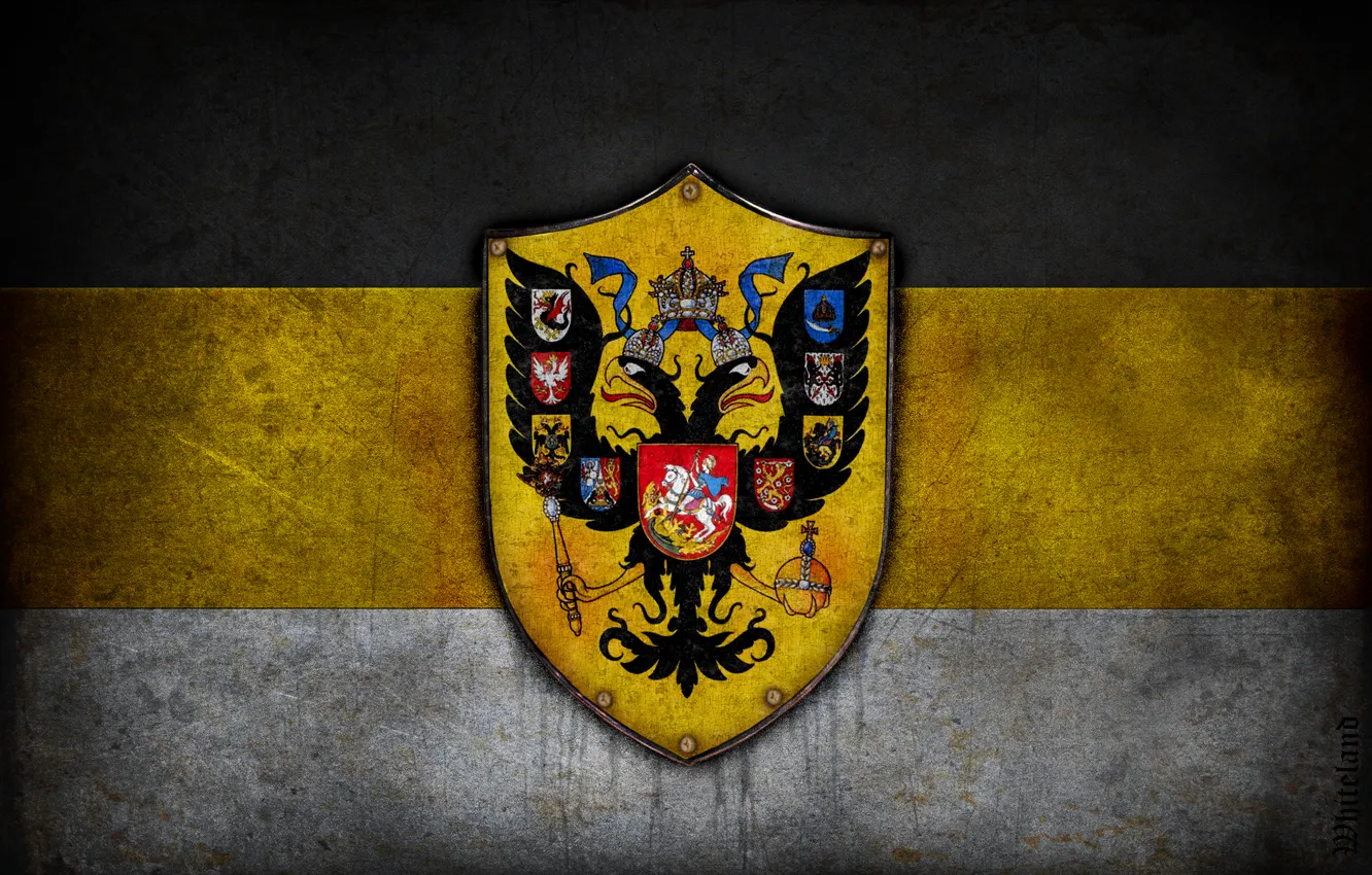 Photo wallpaper Flag, Empire, Coat of arms