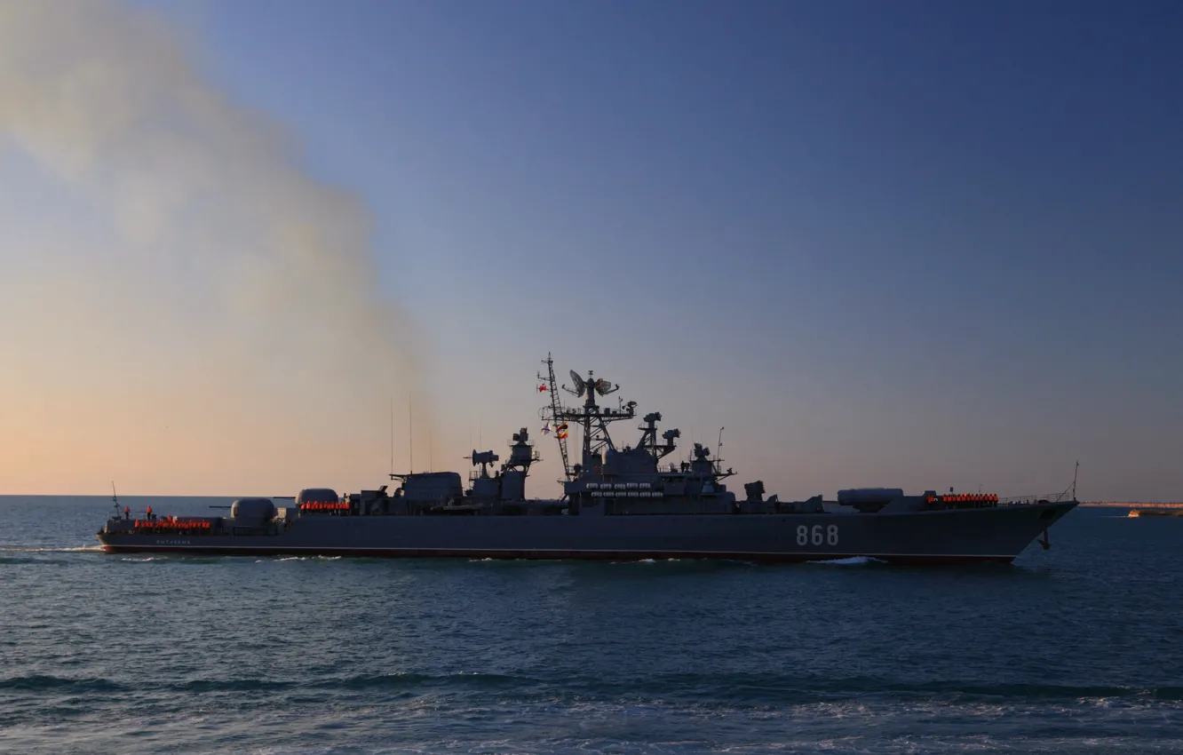 Photo wallpaper ship, Navy, TFR, The black sea, guard, project 1135m, "Inquiring"