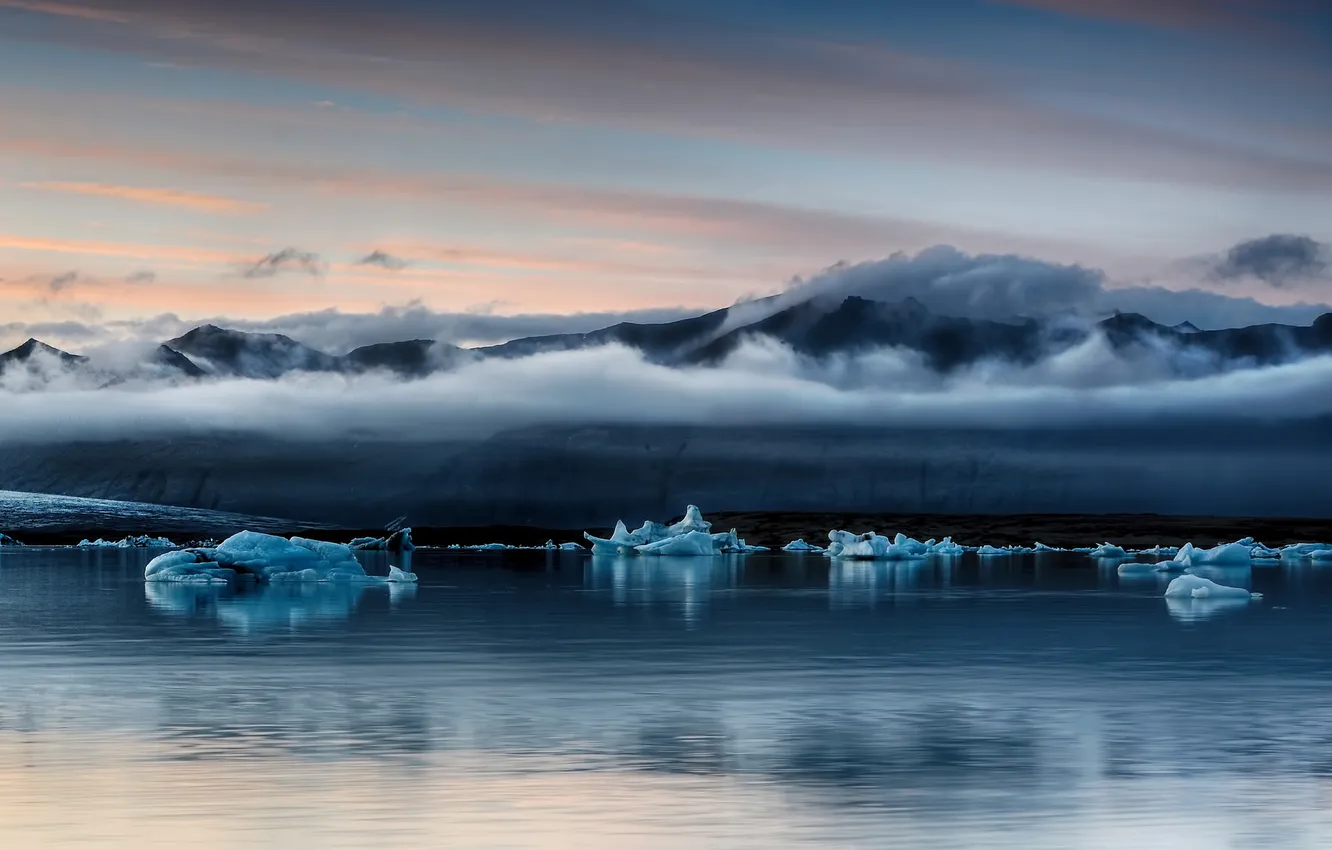 Photo wallpaper ice, sea, landscape