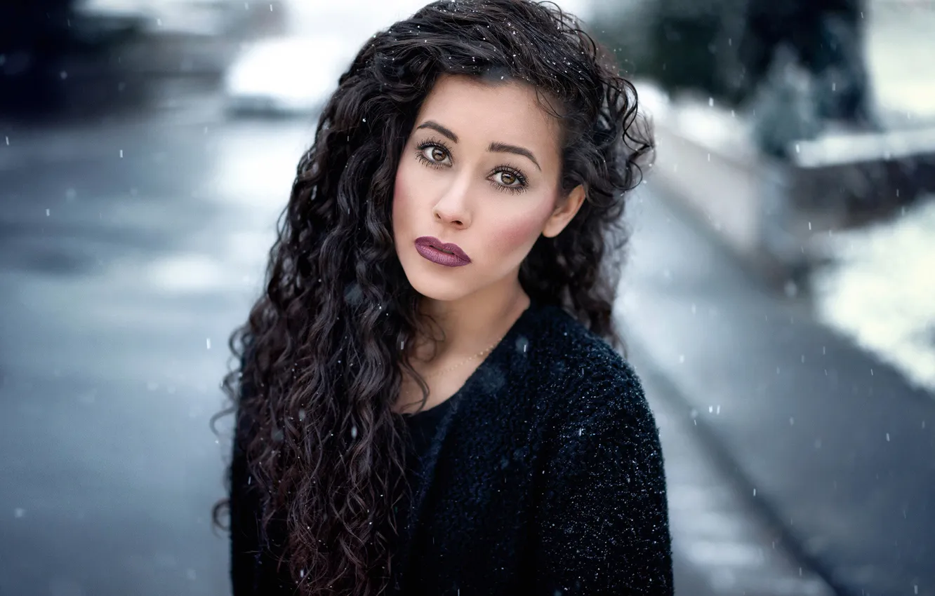 Photo wallpaper snow, portrait, Martin Kühn, Shanice