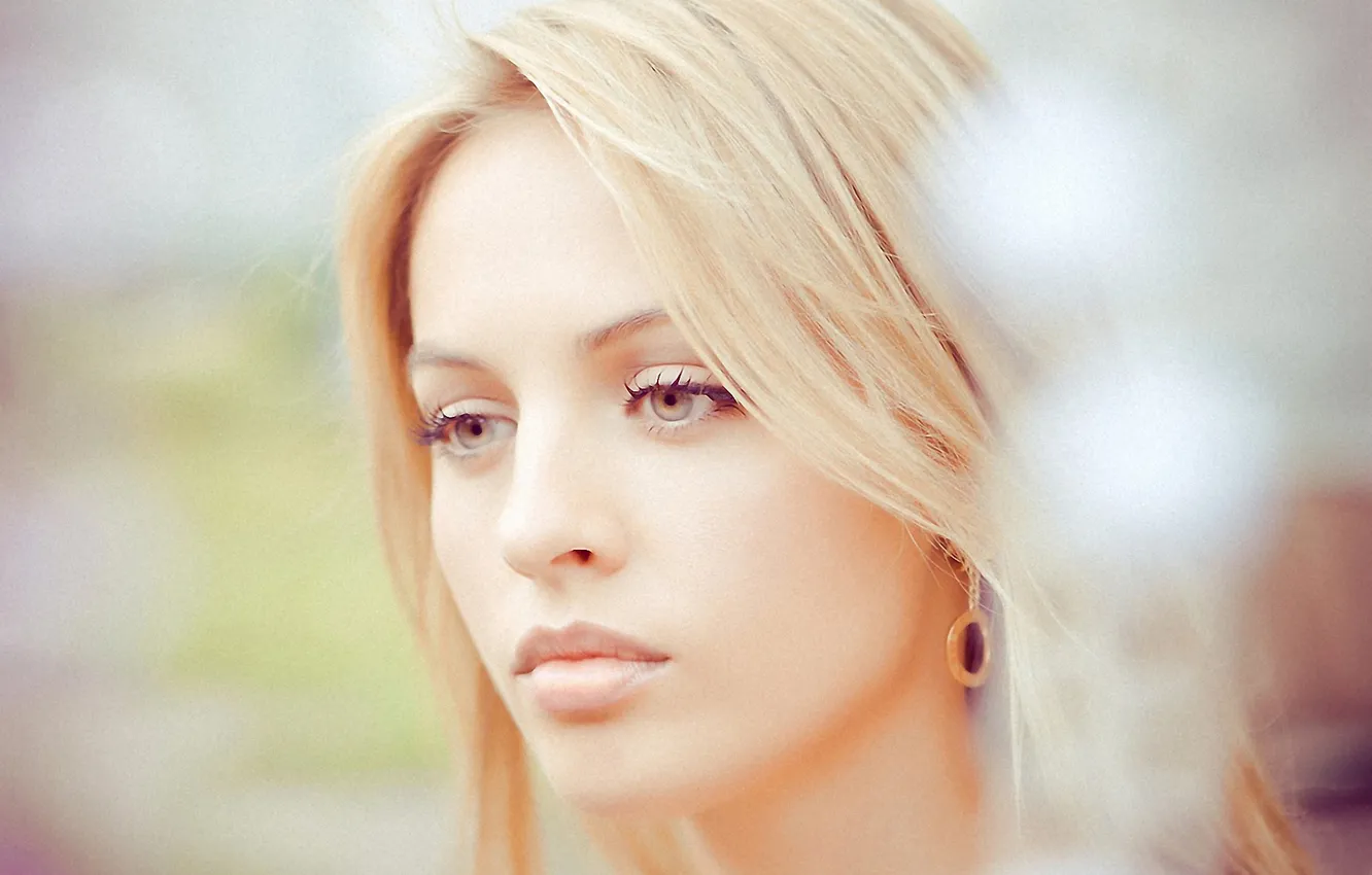 Photo wallpaper eyes, blonde, beauty, Yanina Studilina