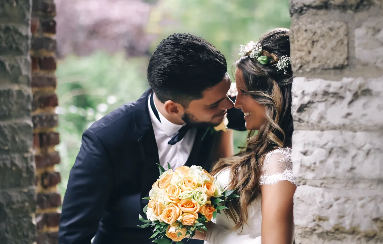 Photo wallpaper the bride, the groom, David Olkarny, tili tili dough