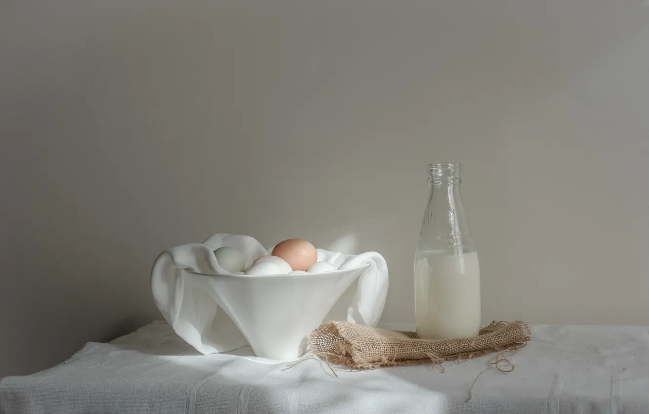 Photo wallpaper food, milk, eggs