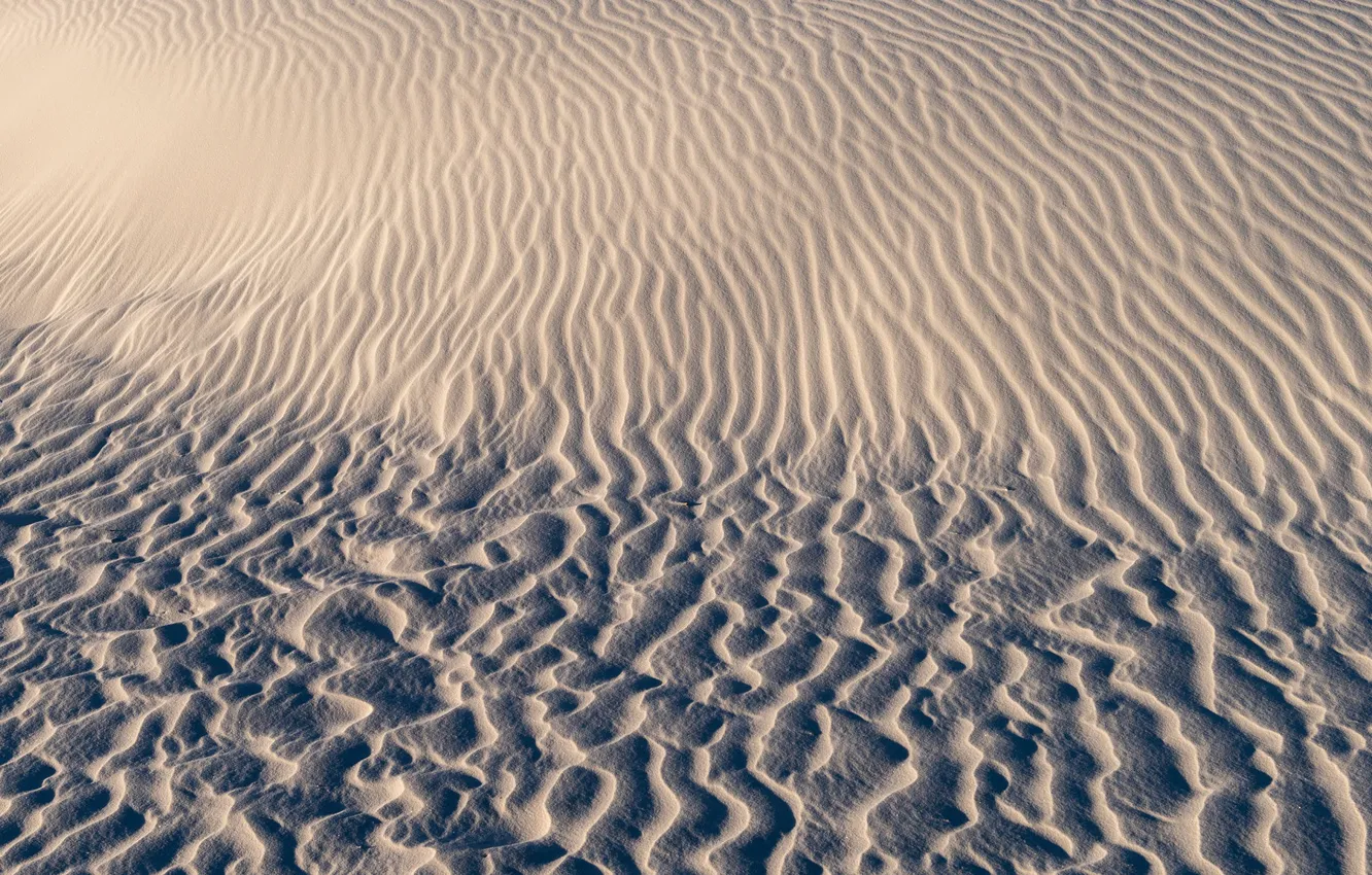 Photo wallpaper sand, white, patterns