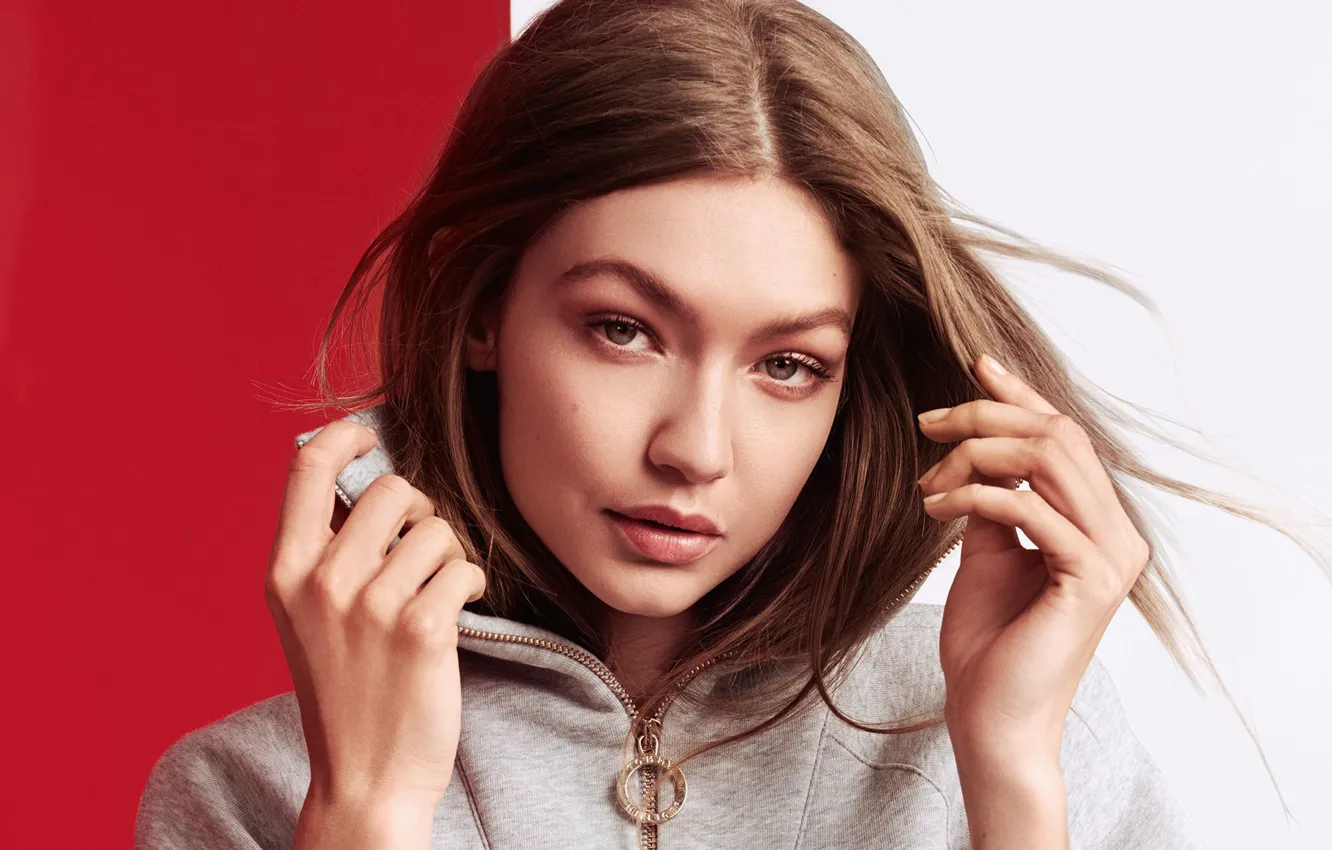 Photo wallpaper Gigi Hadid, look, girl, photo, face, model