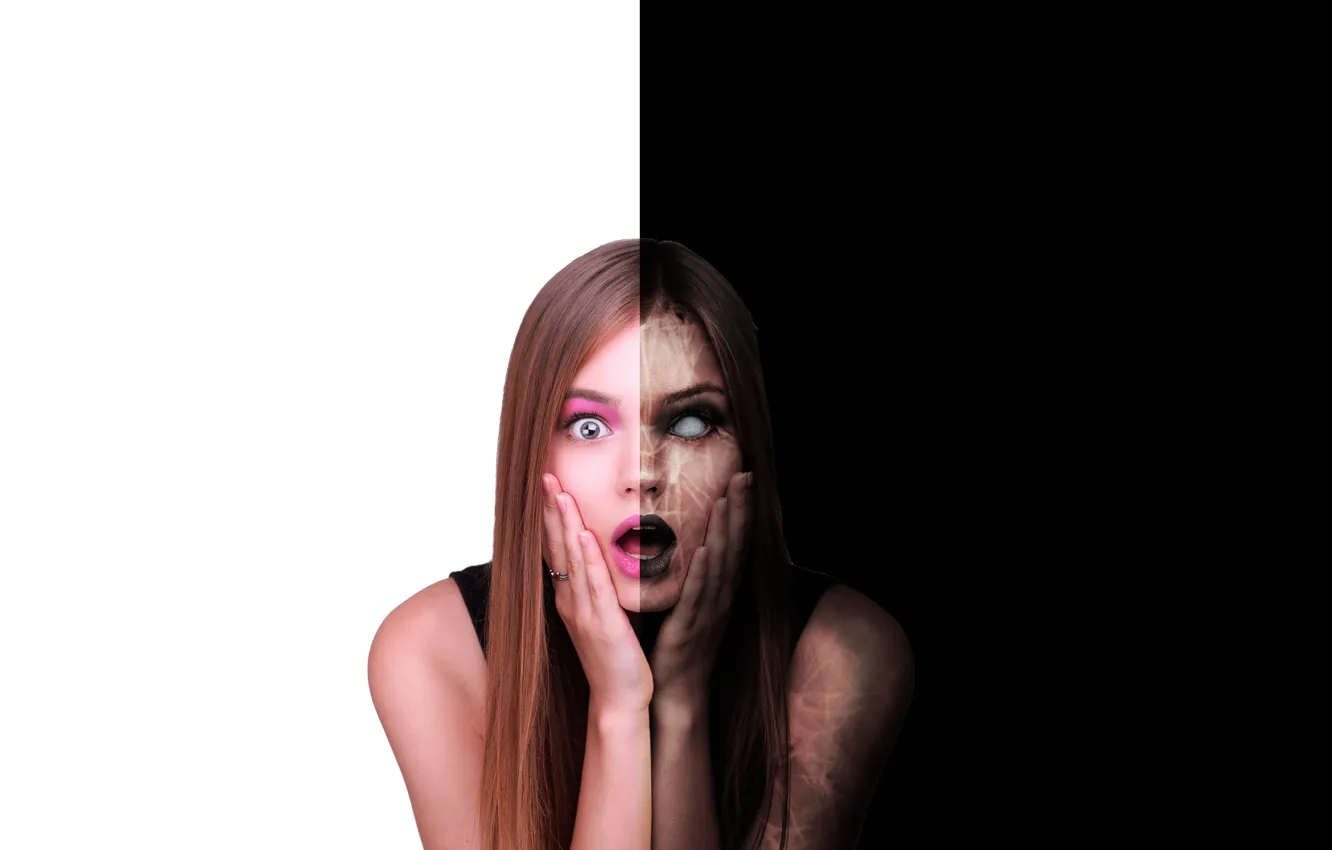 Photo wallpaper death, black, glamour, girl, pink, black, by markuzik, 50x50