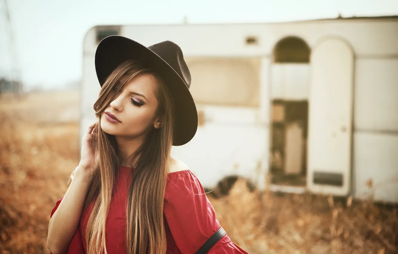 Photo wallpaper girl, portrait, Larisa Mailat