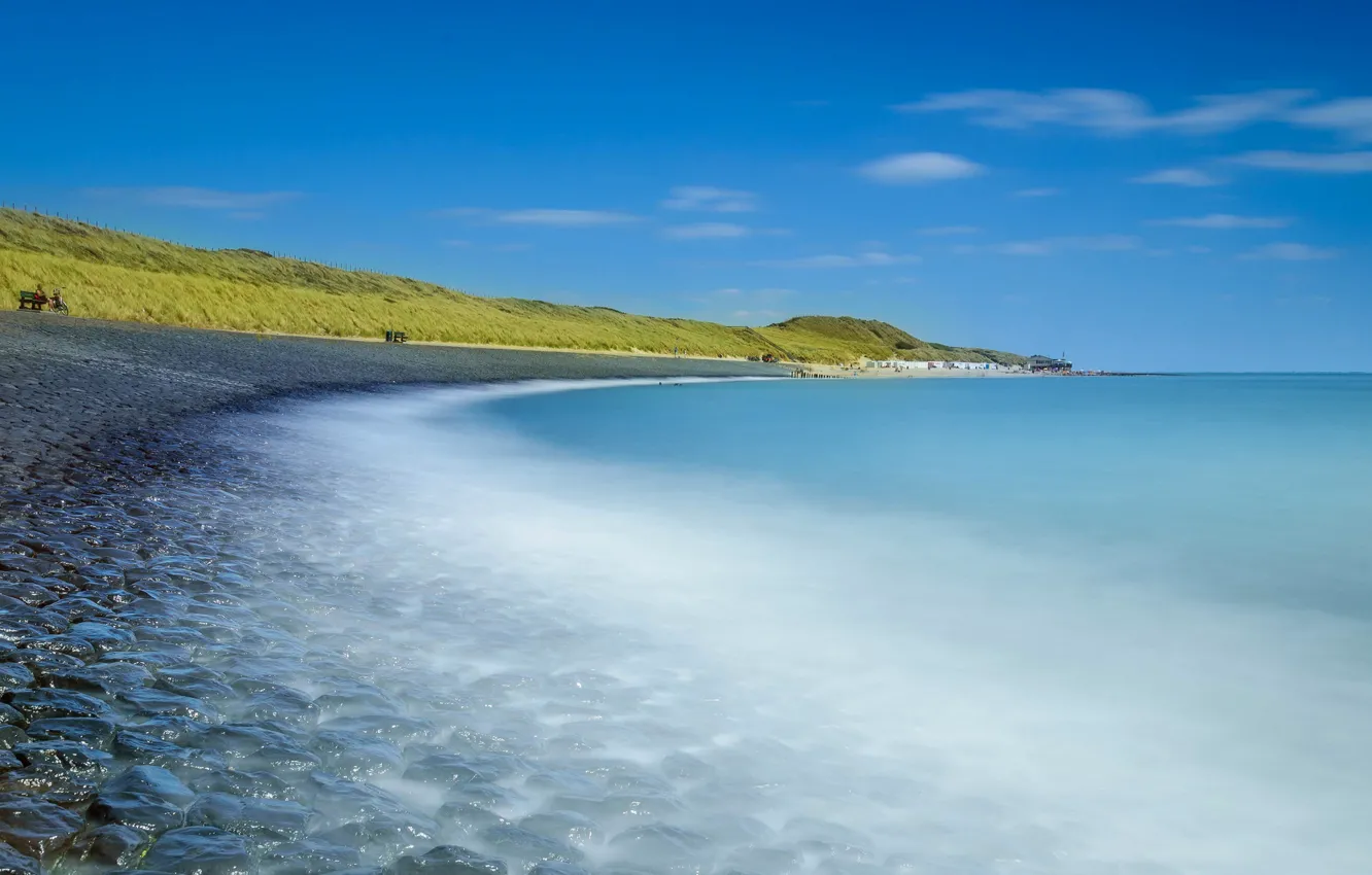 Photo wallpaper sea, shore, Netherlands, Zealand