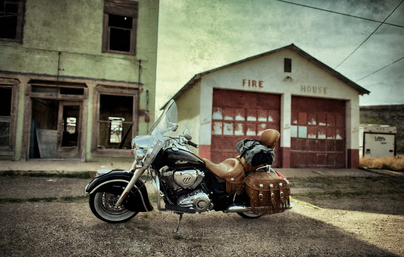 Photo wallpaper style, street, motorcycle, bike, legend, Indian Chief