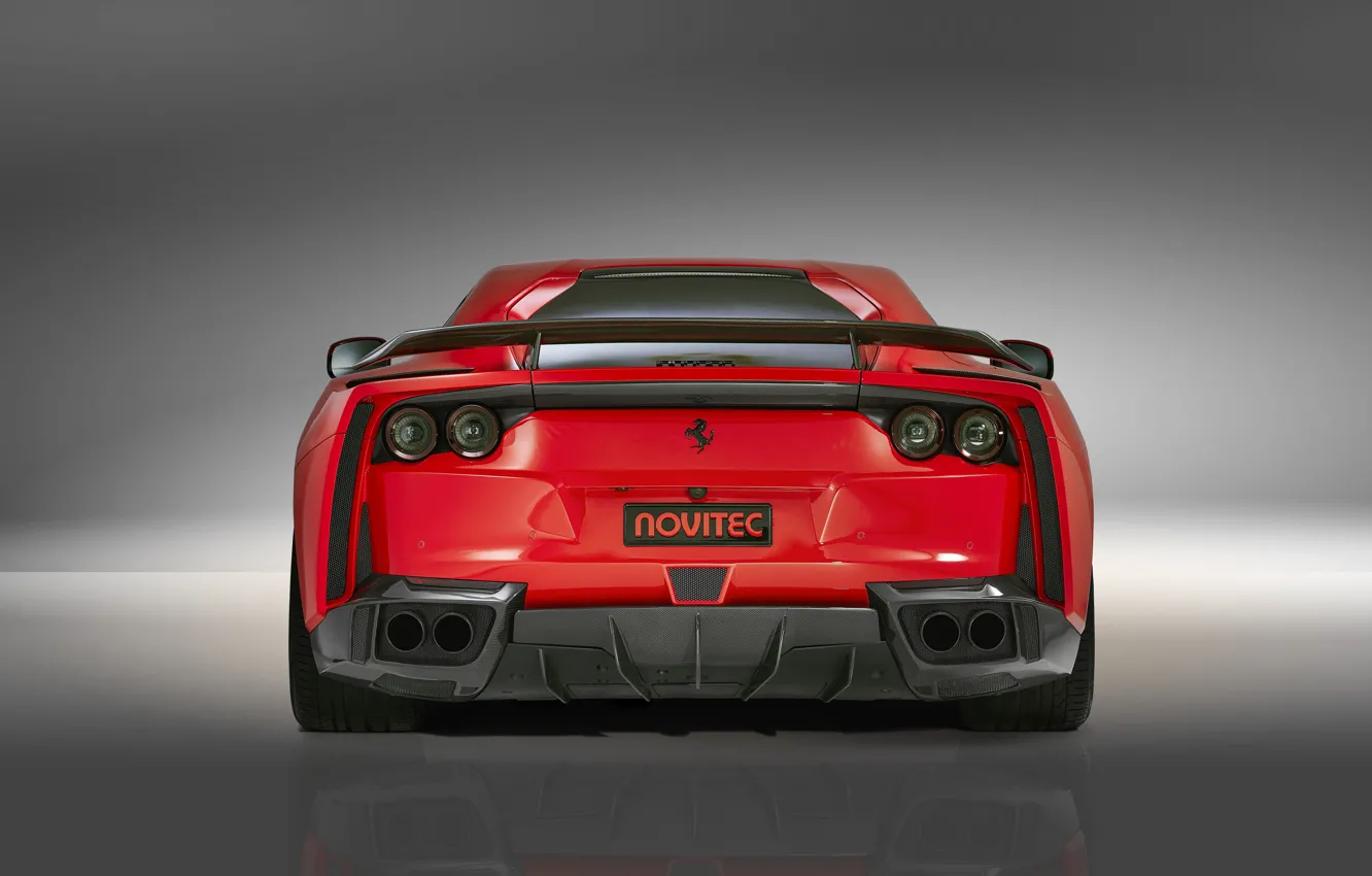 Photo wallpaper Ferrari, supercar, rear view, Novitec, N-Largo, Superfast, 812, 2019
