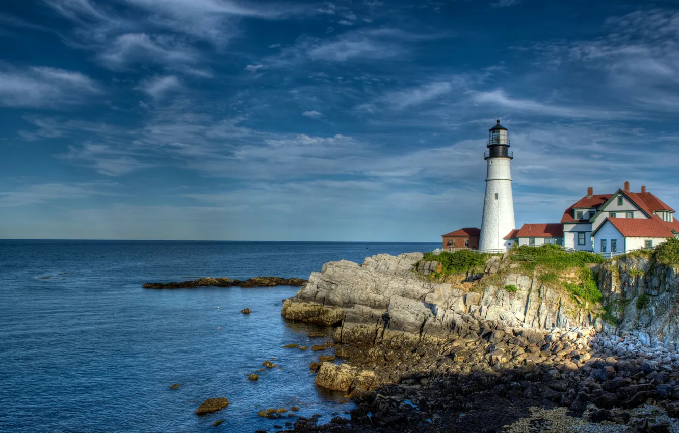 Photo wallpaper sky, landscape, nature, lighthouse