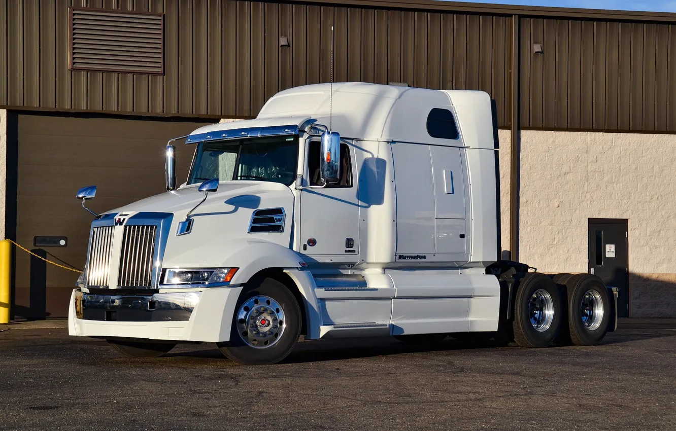 Photo wallpaper white, tractor, chromium, western star, 5700xe